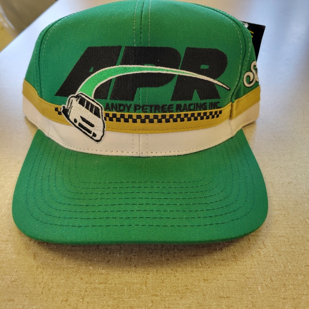 Vintage Ken Schrader Andy Petree Racing Green Snapback Hat Cap CFS NWT NOS